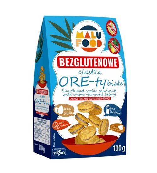 Ciastka ORE-TY białe bezglutenowe Malu Food