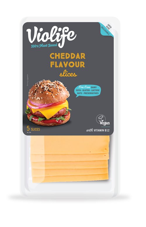 Violife cheddar w plasterkach 100g