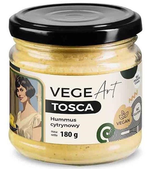 Hummus cytrynowy bezglutenowy 180g Vege Art